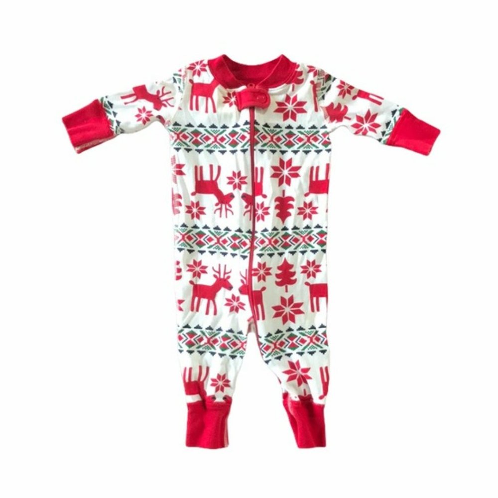 Hanna Andersson Holiday/Christmas Print Sleeper - Picture 1 of 5